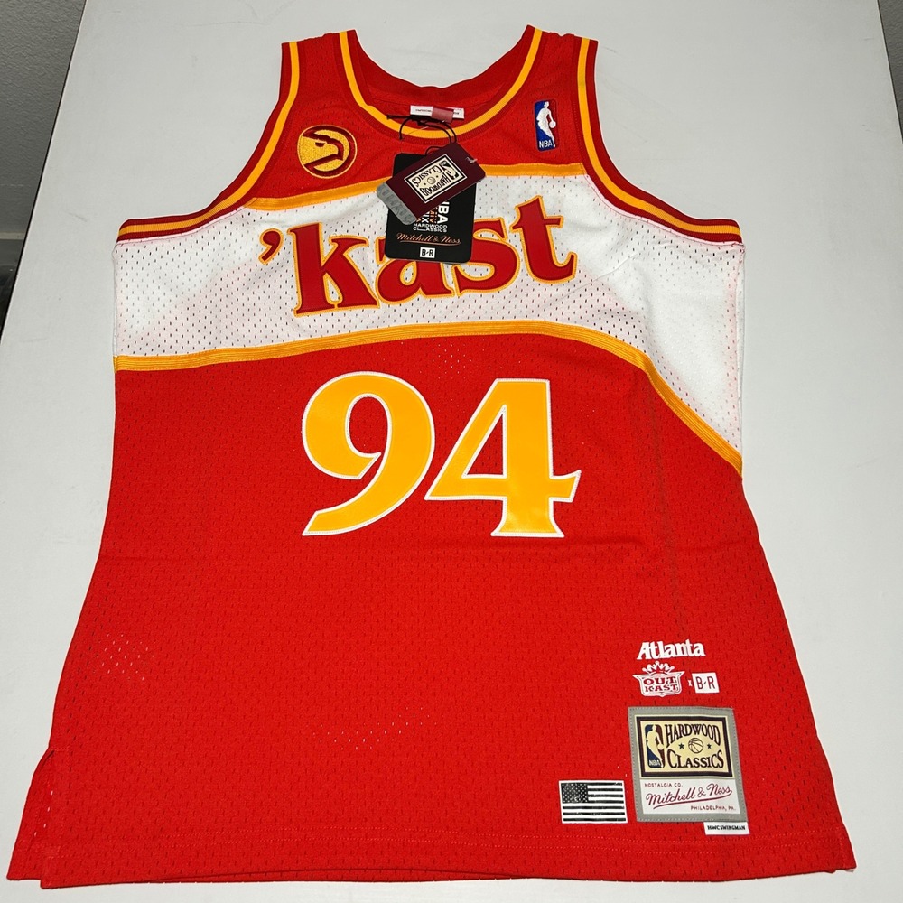 Mitchell & Ness NBA Outkast x BR Remix Atlanta Hawks Jersey Dungeon 94 Red Med